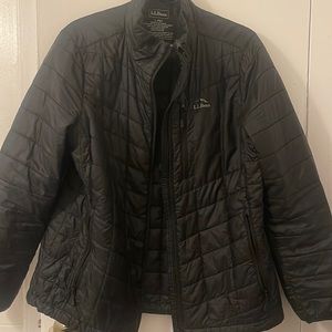 LL bean black zip up jacket